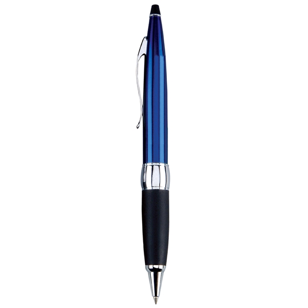 Metal twist-action pen with a metallic colored barrel, soft rubber grip,... from ASI 68190 Lungsal / Lungsal