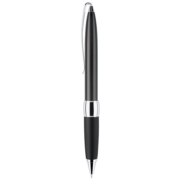 Metal twist-action pen with a cool metallic color, ultra-soft rubber grip,... from ASI 68190 Lungsal / Lungsal