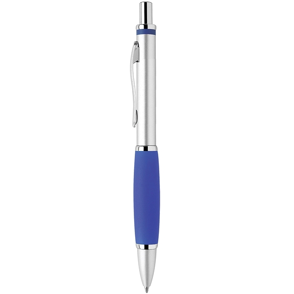 Aluminum twist-action ballpoint pen with a smooth satin finish barrel, chrome... from ASI 68190 Lungsal / Lungsal
