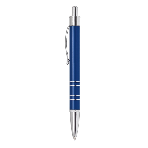 Aluminum click-action ballpoint pen with a slim and sleek barrel featuring... from ASI 68190 Lungsal / Lungsal