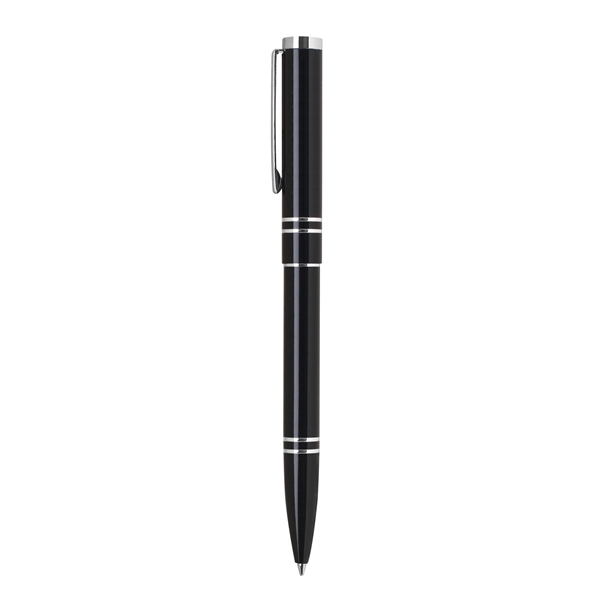Aluminum metal click-action pen with a bright colorful lacquer finish barrel... from ASI 68190 Lungsal / Lungsal