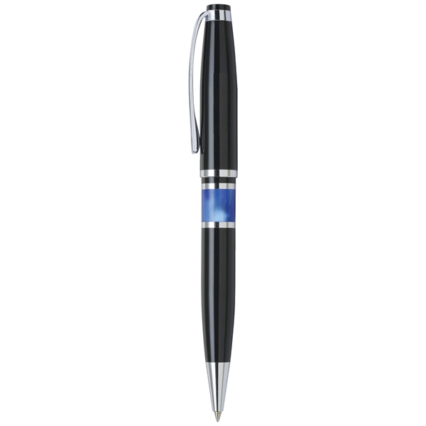 Chrome-plated brass twist-action pen with a high-gloss lacquer finish and resin... from ASI 68190 Lungsal / Lungsal