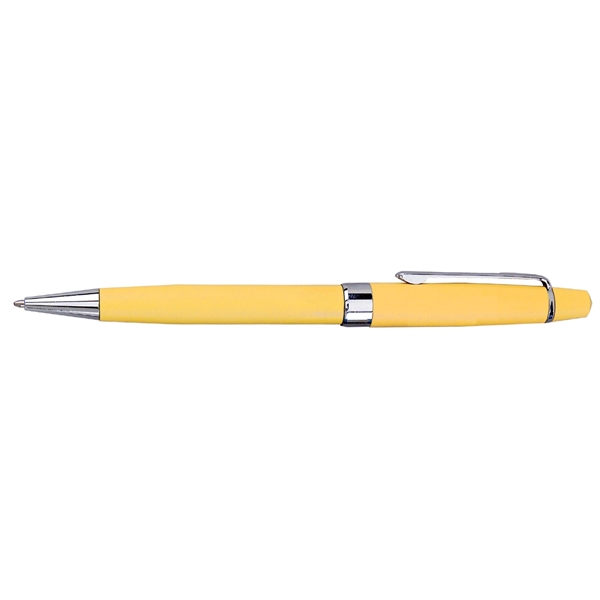 Vibrant fashion colored ballpoint pen with a chrome-plated clip and accents.... from ASI 68190 Lungsal / Lungsal