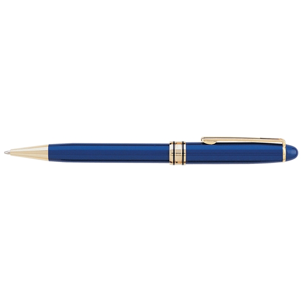 Twist-action aluminum ballpoint pen with a metallic color barrel featuring a... from ASI 68190 Lungsal / Lungsal