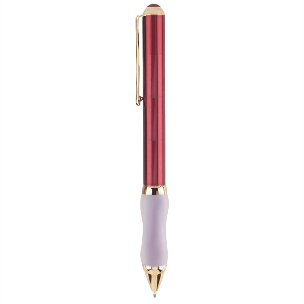 Brass twist-action ballpoint pen with a translucent finish, grip, and gold,... from ASI 68190 Lungsal / Lungsal