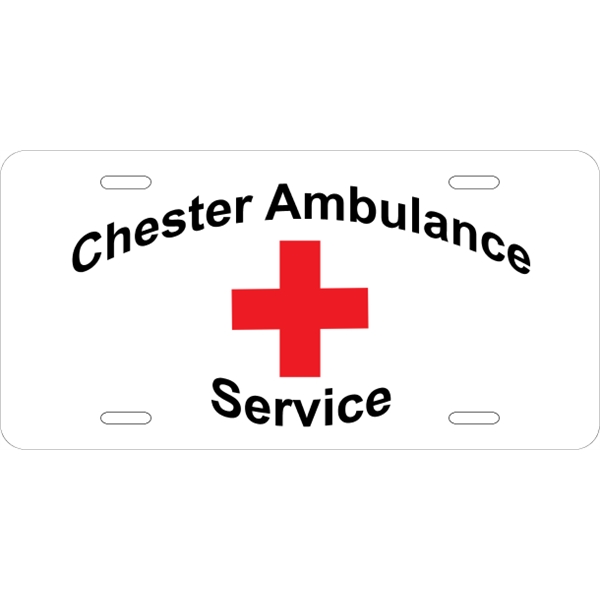 Standard sized car plate (12" x 6") with die-cut slots and... from ASI 89910 Stouse, LLC