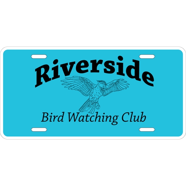 Standard sized car plate (12" x 6") with die-cut slots and... from ASI 89910 Stouse, LLC