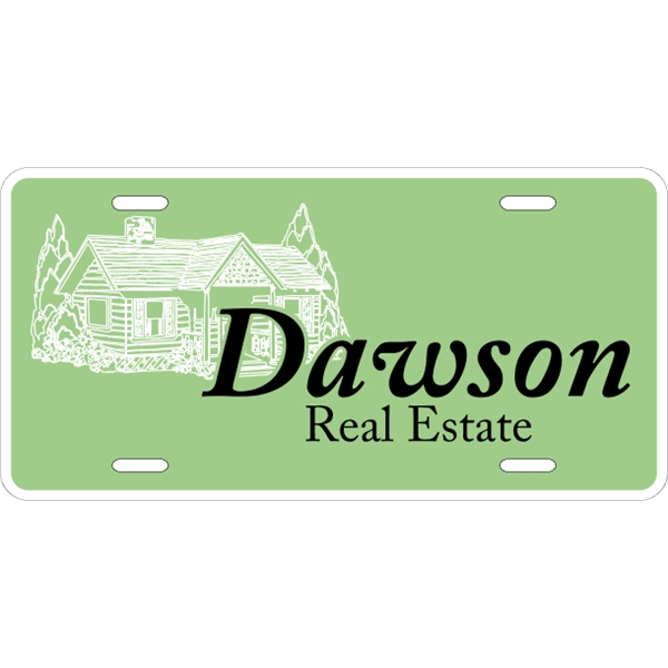 Standard sized car plate (12" x 6") with die-cut slots and... from ASI 89910 Stouse, LLC