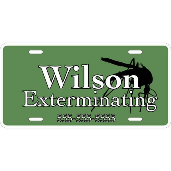 Standard sized car plate (12" x 6") with die-cut slots and... from ASI 89910 Stouse, LLC