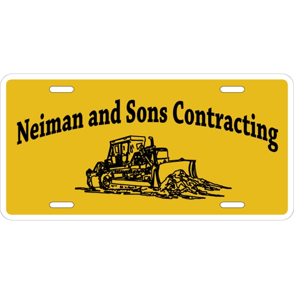 Standard sized car plate (12" x 6") with die-cut slots and... from ASI 89910 Stouse, LLC