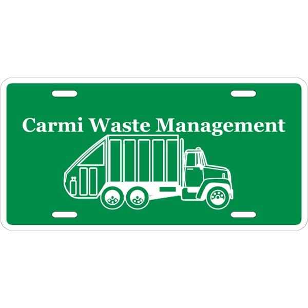 Standard sized car plate (12" x 6") with die-cut slots and... from ASI 89910 Stouse, LLC