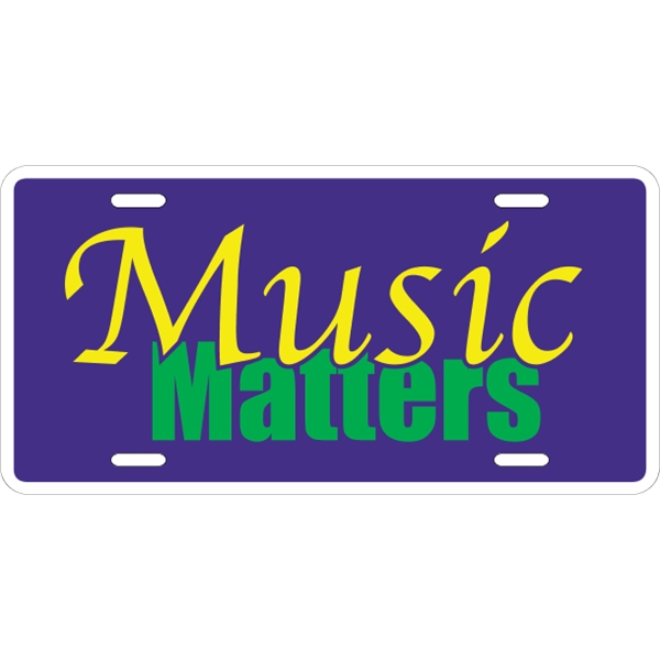 Standard sized car plate (12" x 6") with die-cut slots and... from ASI 89910 Stouse, LLC