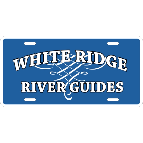 Standard sized car plate (12" x 6") with die-cut slots and... from ASI 89910 Stouse, LLC