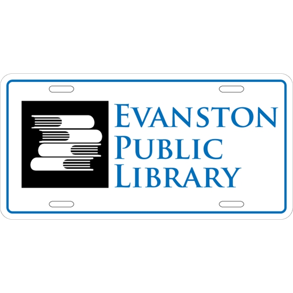 Standard sized car plate (12" x 6") with die-cut slots and... from ASI 89910 Stouse, LLC