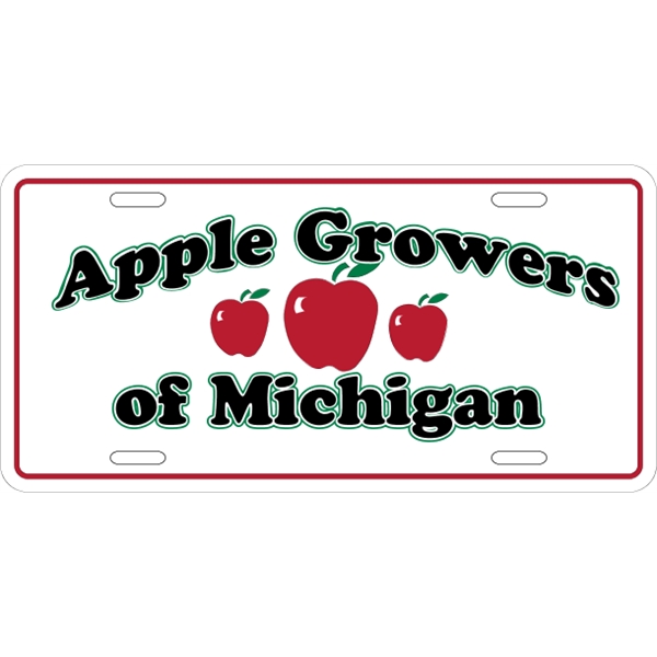 Standard sized car plate (12" x 6") with die-cut slots and... from ASI 89910 Stouse, LLC