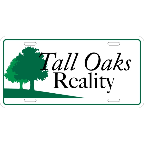 Standard sized car plate (12" x 6") with die-cut slots and... from ASI 89910 Stouse, LLC