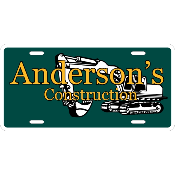 Standard sized car plate (12" x 6") with die-cut slots and... from ASI 89910 Stouse, LLC