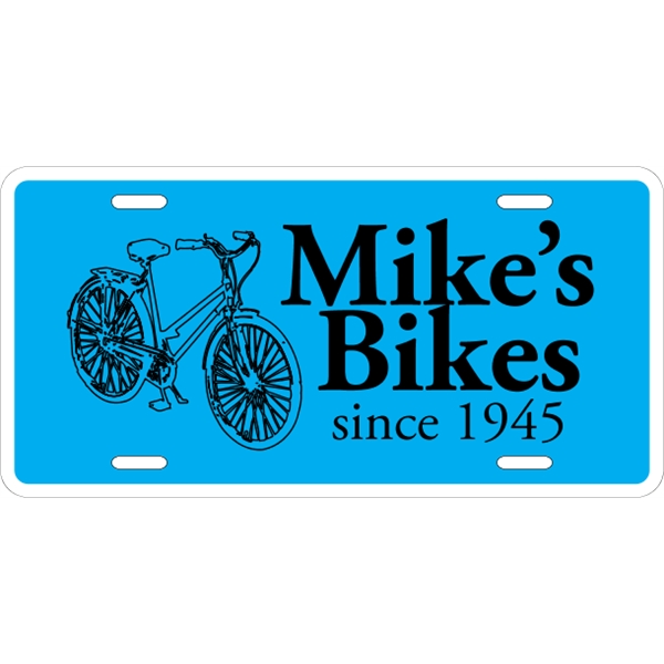 Standard sized car plate (12" x 6") with die-cut slots and... from ASI 89910 Stouse, LLC