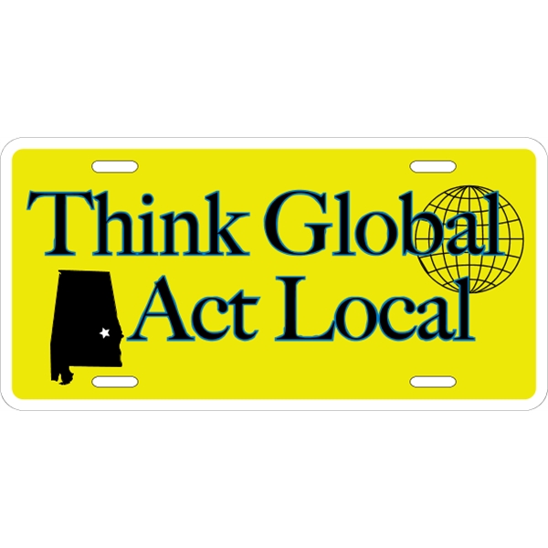 Standard sized car plate (12" x 6") with die-cut slots and... from ASI 89910 Stouse, LLC