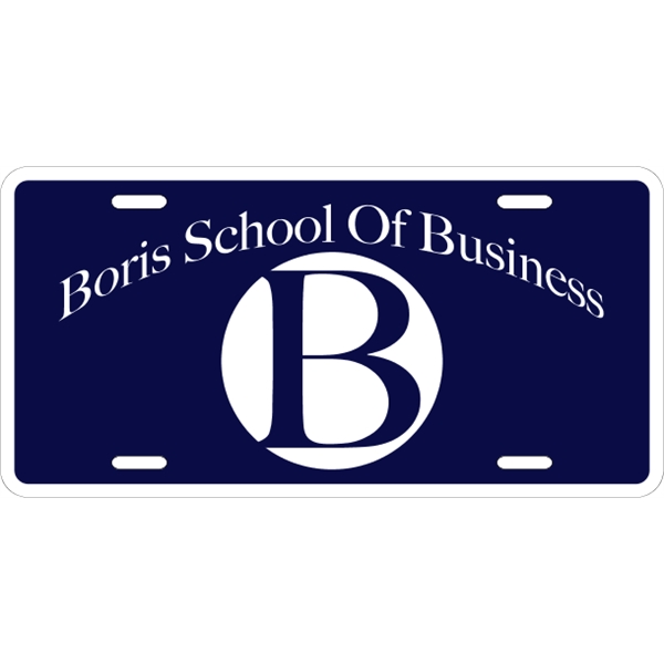 Standard sized car plate (12" x 6") with die-cut slots and... from ASI 89910 Stouse, LLC