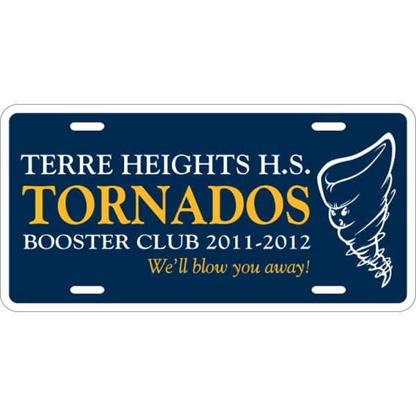 Car plate - .015" polyethylene. 12" x 6" with die-cut slots... from ASI 89910 Stouse, LLC