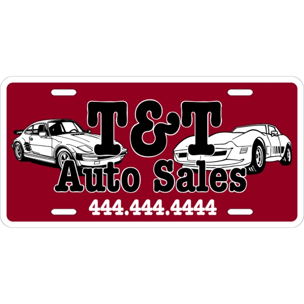 Car plate - .015" polyethylene. 12" x 6" with die-cut slots... from ASI 89910 Stouse, LLC