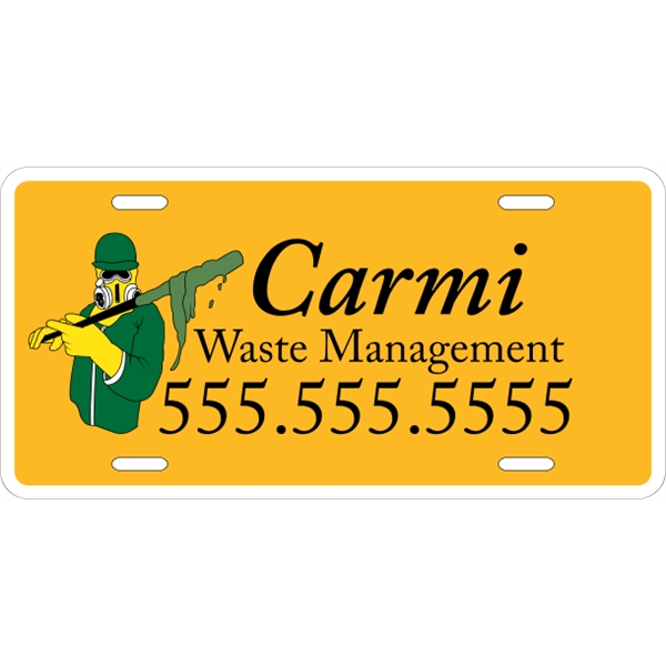 Car plate - .015" polyethylene. 12" x 6" with die-cut slots... from ASI 89910 Stouse, LLC