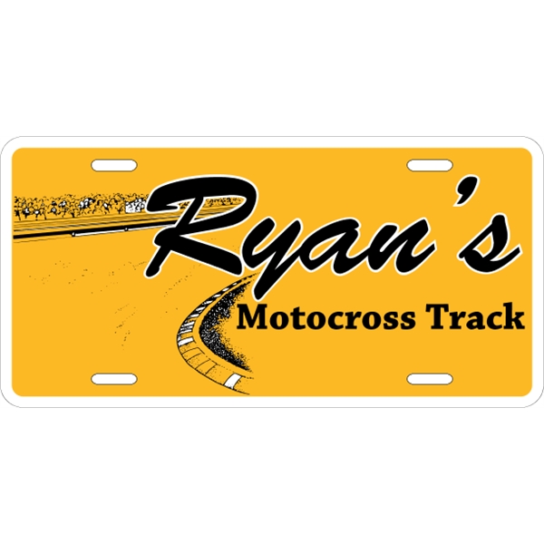 Car plate - .015" polyethylene. 12" x 6" with die-cut slots... from ASI 89910 Stouse, LLC