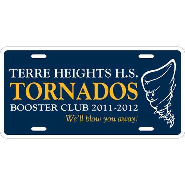 Car plate - .015" polyethylene. 12" x 6" with die-cut slots... from ASI 89910 Stouse, LLC