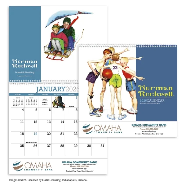 Norman Rockwell Appointment Calendar - Spiral... from ASI 40480 Koozie Group / HotLine®