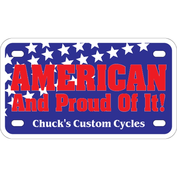 7" x 4" weather-resistant poster board motorcycle license plate. Great for... from ASI 89910 Stouse, LLC