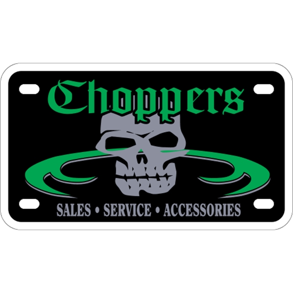 .055" white polyethylene motorcycle license plate. Great for dealerships, clubs, and... from ASI 89910 Stouse, LLC