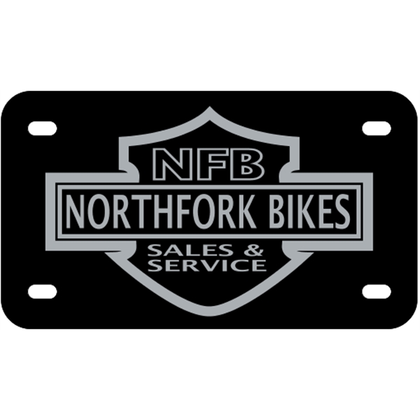 .055" black polyethylene motorcycle license plate. Great for dealerships, clubs, and... from ASI 89910 Stouse, LLC