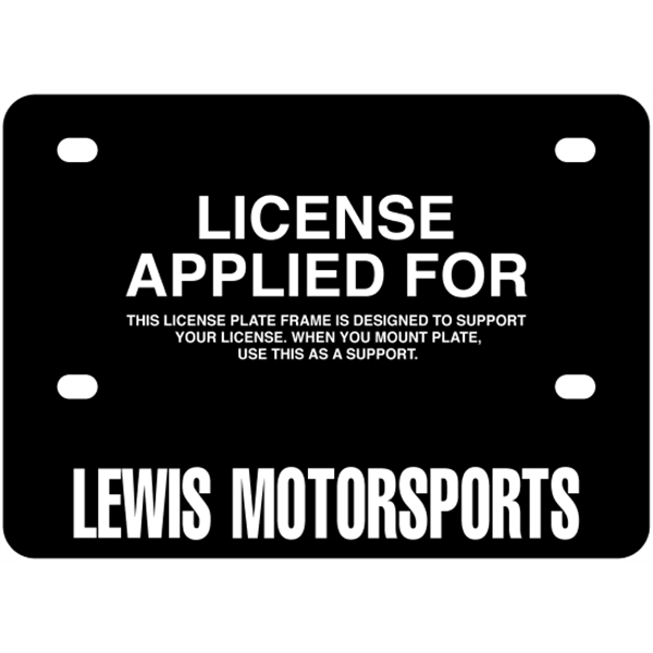 .055" black polyethylene motorcycle plate support. Great for dealerships, clubs, and... from ASI 89910 Stouse, LLC