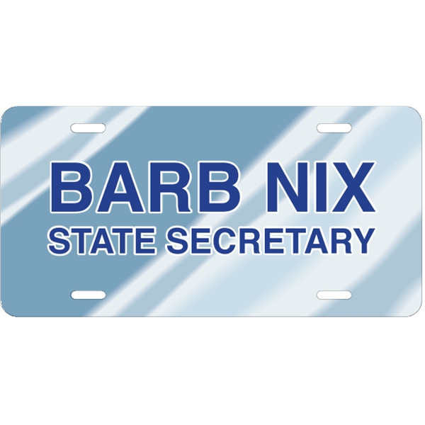 Chrome plate finish car plate, measures 12" x 6" with die-cut... from ASI 89910 Stouse, LLC