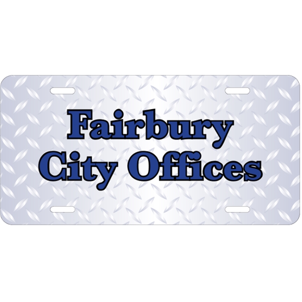 Diamond plate finish car plate, measures 12" x 6" with die-cut... from ASI 89910 Stouse, LLC