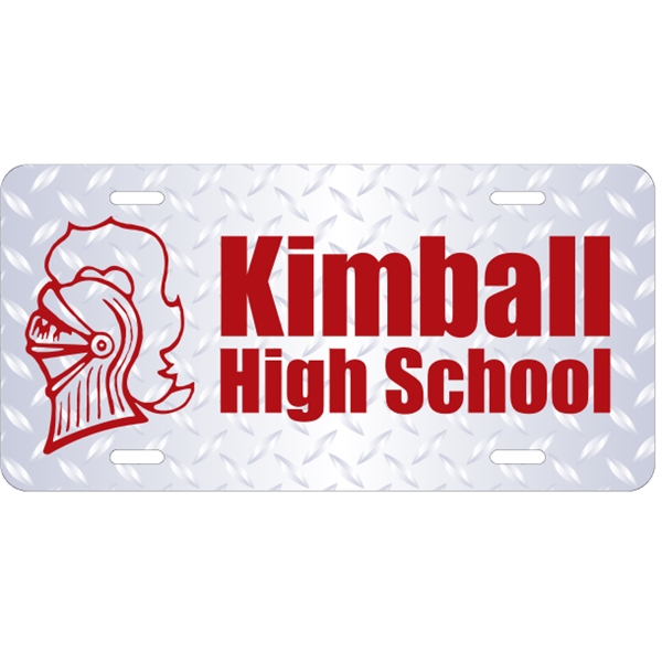 Diamond plate finish car plate, measures 12" x 6" with die-cut... from ASI 89910 Stouse, LLC