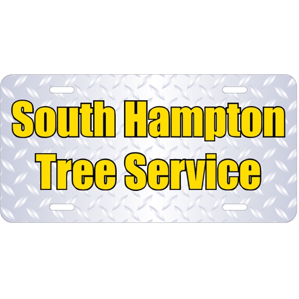 Diamond plate finish car plate, measures 12" x 6" with die-cut... from ASI 89910 Stouse, LLC