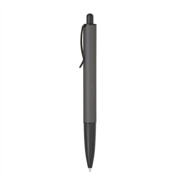 Brass ballpoint pen with click-action mechanism, metallic barrel and black grip,... from ASI 68190 Lungsal / Lungsal