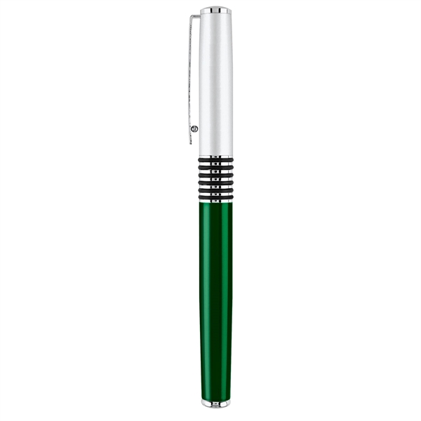Cap-off rollerball pen with a chrome clip and accents, a silver... from ASI 68190 Lungsal / Lungsal