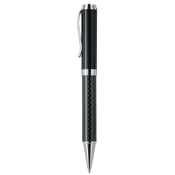 Solid brass twist-action ballpoint pen with a carbon fiber barrel featuring... from ASI 68190 Lungsal / Lungsal