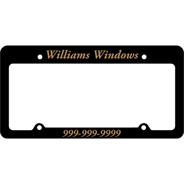 Car plate frames - large space at top. Our four hole... from ASI 89910 Stouse, LLC