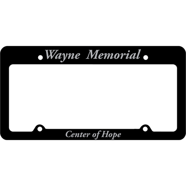 Car plate frames - large space at top. Our four hole... from ASI 89910 Stouse, LLC