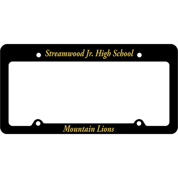 Car plate frames - large space at top. Our four hole... from ASI 89910 Stouse, LLC