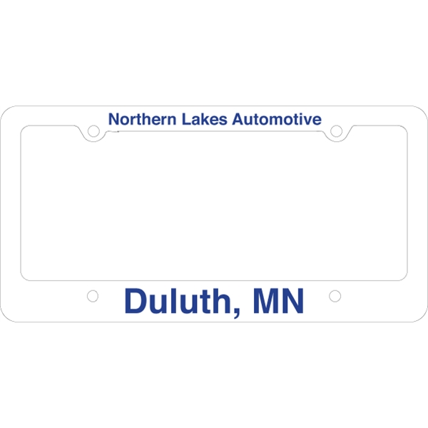 Car license plate frames are printed in a single spot color.... from ASI 89910 Stouse, LLC