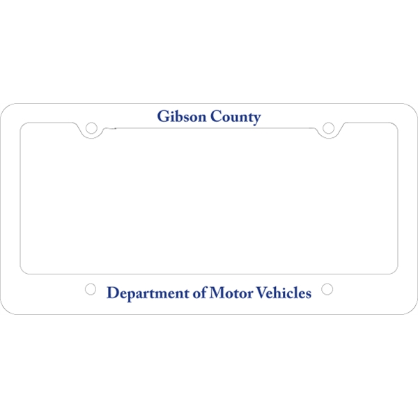 Car license plate frames are printed in a single spot color.... from ASI 89910 Stouse, LLC