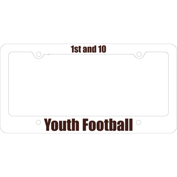 Car license plate frames are printed in a single spot color.... from ASI 89910 Stouse, LLC