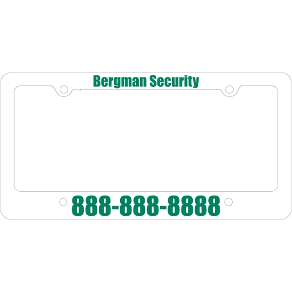 Car license plate frames are printed in a single spot color.... from ASI 89910 Stouse, LLC