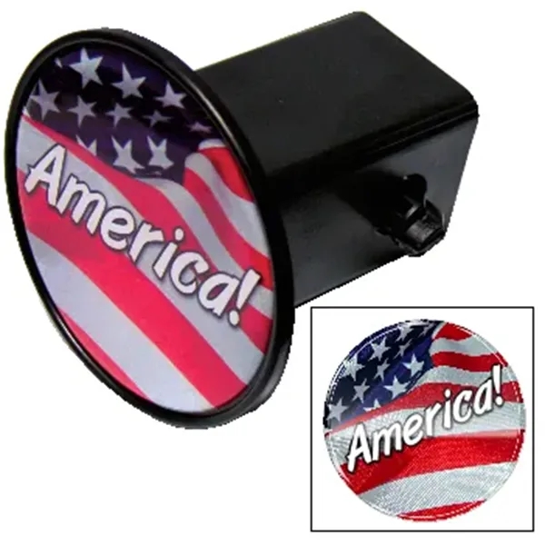 Circle hitch cover with domed decal applied to a plastic insert... from ASI 89910 Stouse, LLC