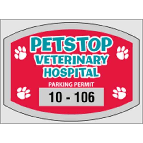 2.75" x 2" dome shaped parking permit made of clear polyester... from ASI 89910 Stouse, LLC